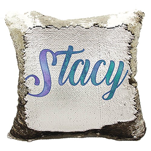 custom name sequin pillow