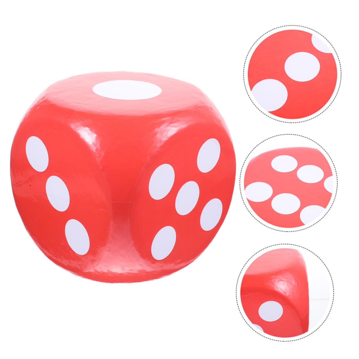 Cubo de Dados Gigante de Espuma Roja 20cm para Actividades Escolares