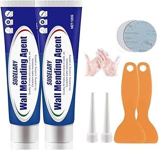 Crème de Réparation Murale, Enduit de Rebouchage Imperméable et à Séchage Rapide, Enduit de Rebouchage Pâte de Murs qui Répare Efficacement les Rayures, Trous, Fissures, Graffitis (100g -2 pièce)