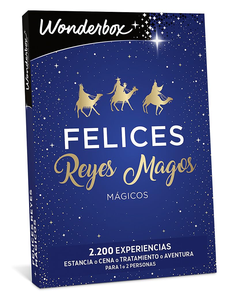 WONDERBOX - Caja Regalo - Felices Reyes Mágicos - para 1 o 2 Personas | 1 actividad a elegir - Más de 2200 experiencias - Estancia, cena, tratamiento o aventura