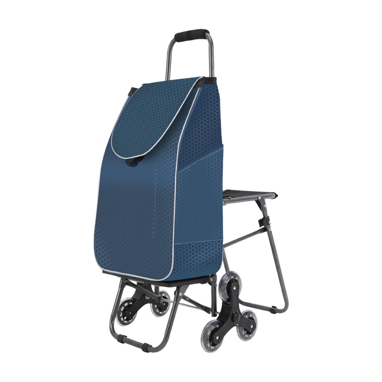 Carrello Saliscale Per La Spesa Borsa Trolley Portatile A 3 Ruote Per Scale | Carrello Spesa Portatile Per Anziani Appartamento Lavanderia Casa Uso Domestico Auto Autobus Supermercato Mercato