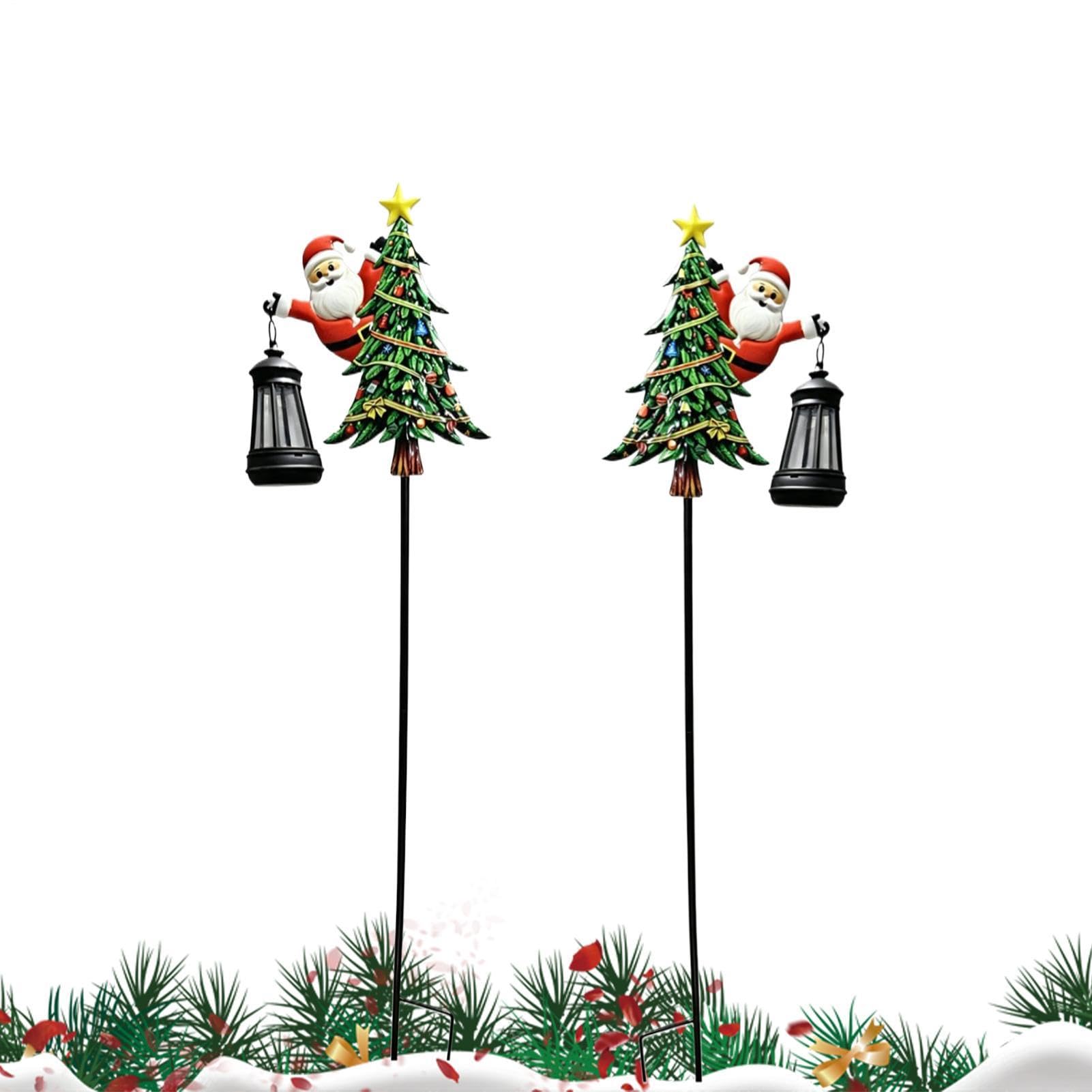 Luce solare sospesa di Babbo Natale – Decorazione esterna del giardino