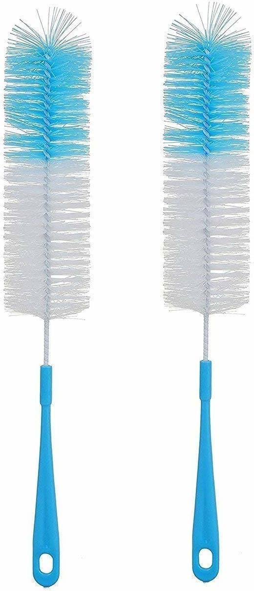 Bottle Cleaning Brush Glass and Bottle Plastic Cleaning Brush Water Bottle Cleaner Washer Tool Nylon Brush (White, Blue)-image-12