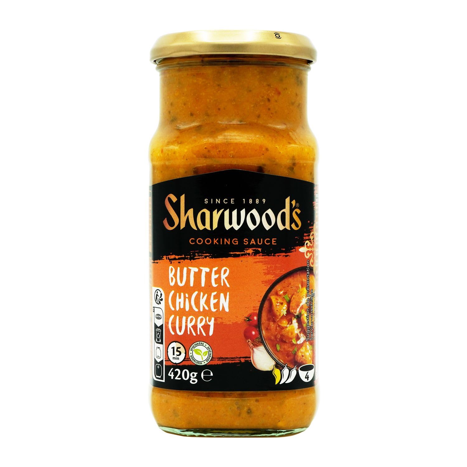 Sharwood`s Butter Chicken Curry Kochsauce, 6er Pack (6 x 420g)