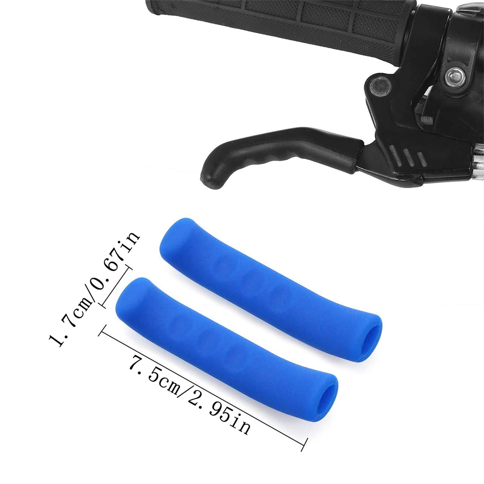 Housses En Silicone Pour Poignées De Frein VTT - Antidérapantes, Protection Doigts, 6 Couleurs - 7