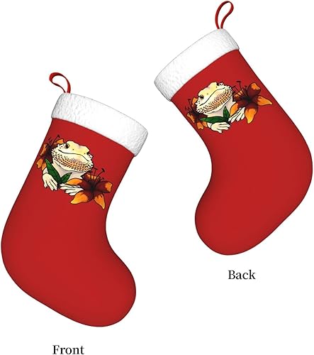 Miniatura 2 de EASON-G - Calcetines de Navidad con diseño de dragón barbudo, calcetines de Navidad, bolsas colgantes de Navidad, decoraciones de árbol de Navidad