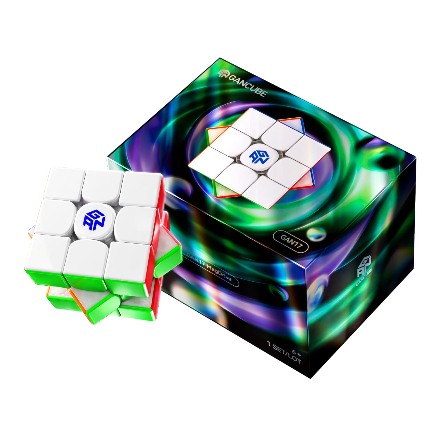 GAN 17 MagDrive Speed Cube 3x3 for Cubers, Magnet-Driven Flagship
