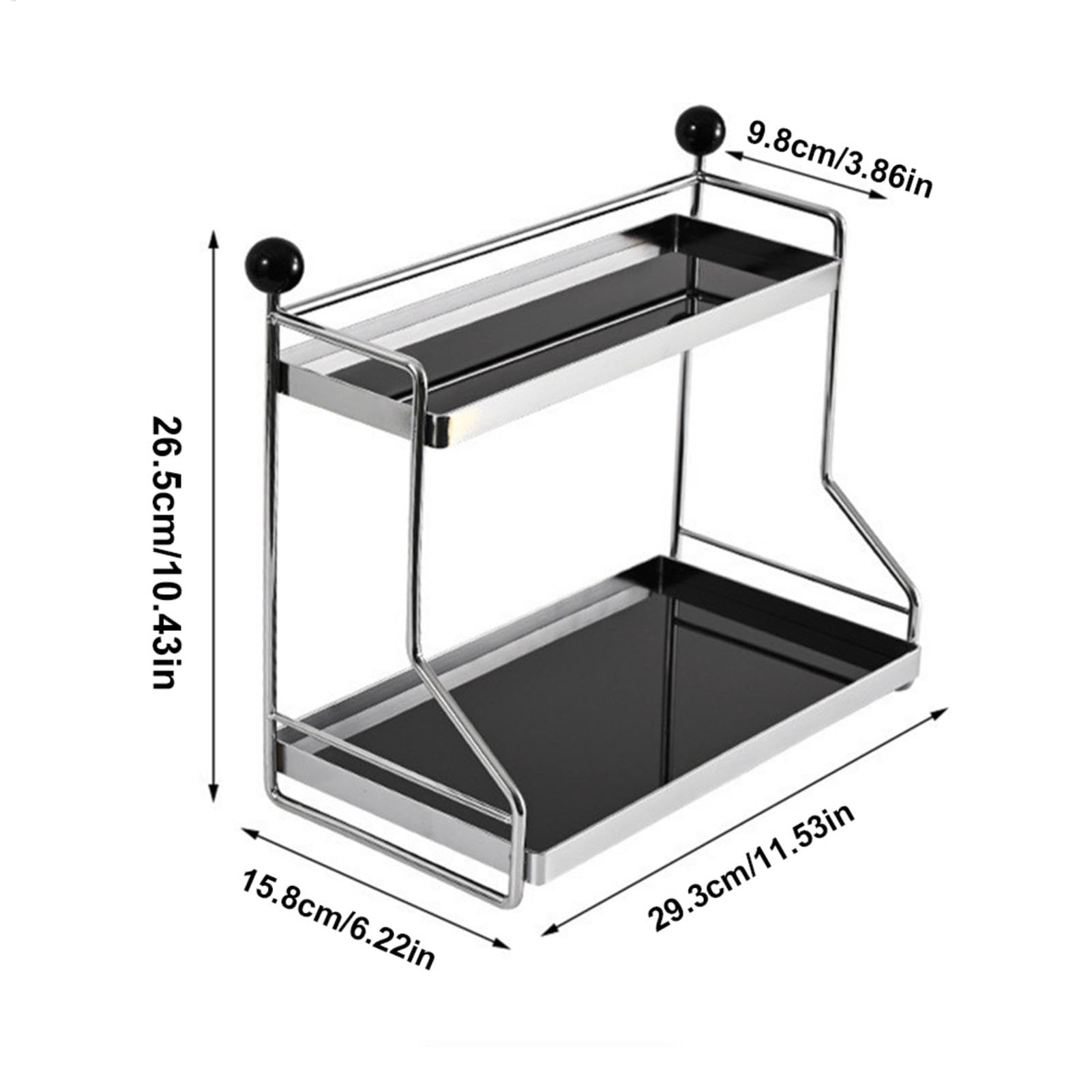 Organizer na kubki do kawy, 2-poziomowy stojak na kubki, wolnostojący stojak na kubki, 29,3 x 15,8 x 26,5 cm, półka do przechowywania filiżanek do kawy i ziaren, projekt do kuchni lub biura