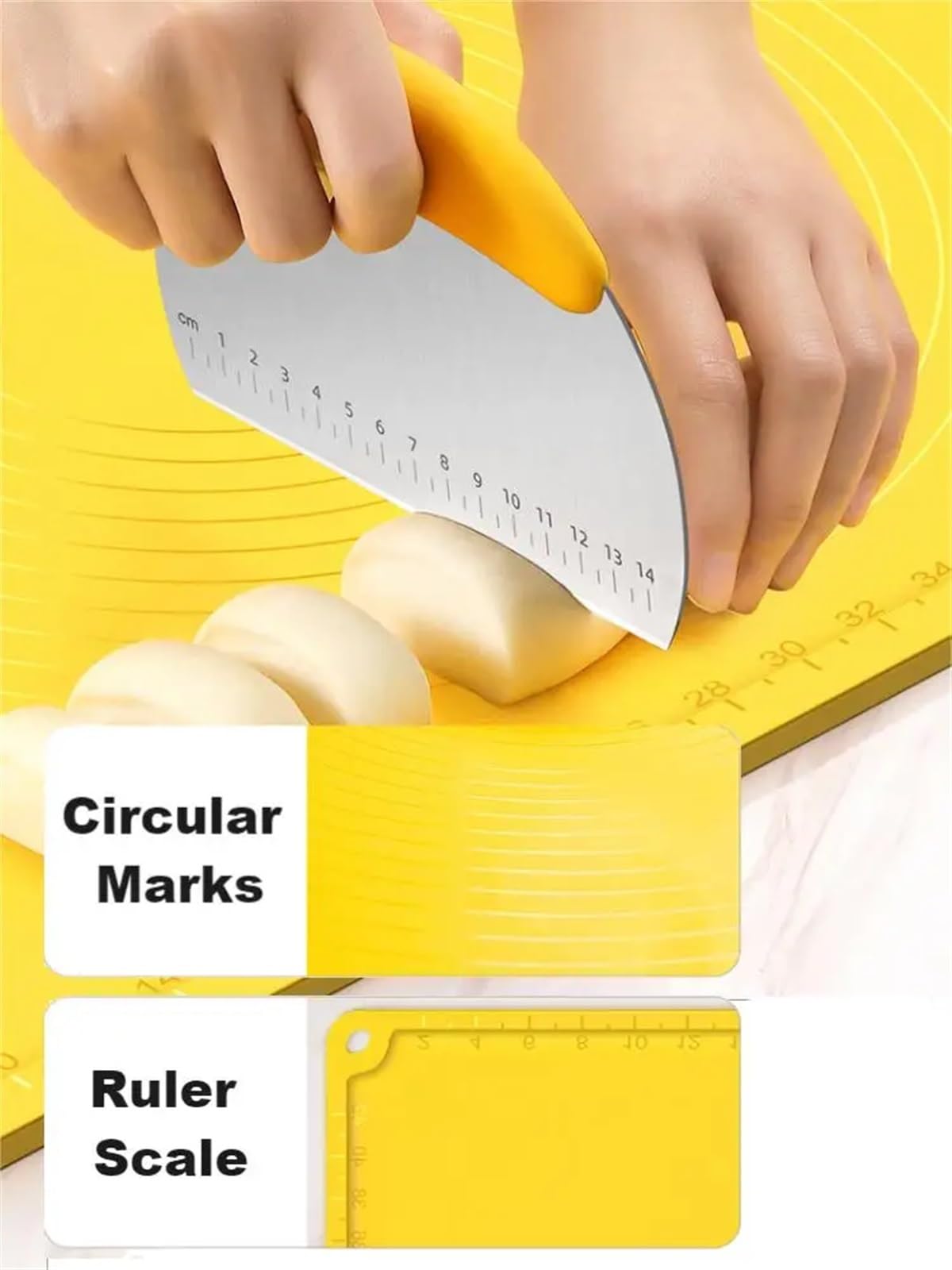 Antihafte Rutschfeste Backunterlage Ultra große Silikon-Knet-Teigmatte, Backbretter, antihaftbeschichtetes Blech, Pizza, Kekse, Kuchen, Backmatte, Nudelholz, Gebäck-Werkzeug ( Color : White , Size : 5