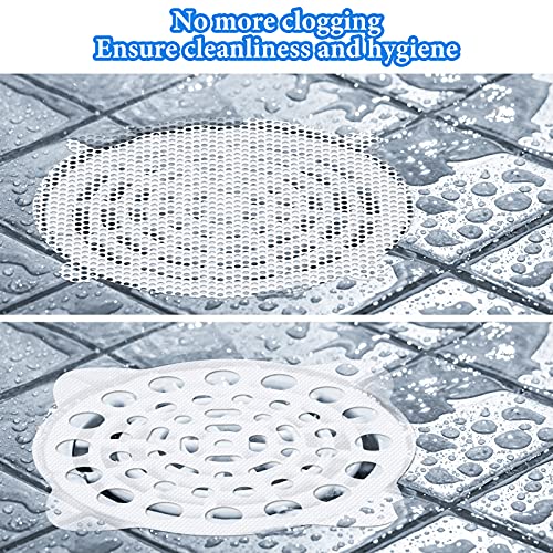 image for CHENGU 32 Pieces Floor Drain Sticker Disposable Shower Drain Hair Catc