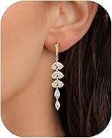 14K Gold Plated CZ Dangle Earrings for Women - Butterfly Heart Star Hoop Tassel | PRTGLJewelry