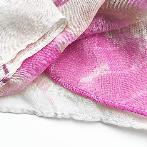 Gerinly Soft Warm Shawl Wrap: Womens Pastel Flowers Print Scarves (Rose) #TOP4