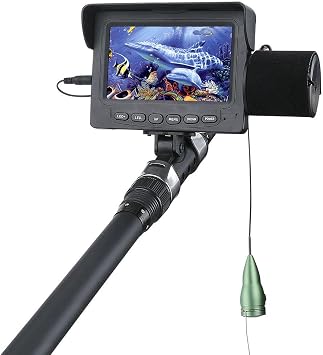 Ultrasonic Fish Finder, 4.3" Inch 1000tvl Underwater Fishing Video Camera Kit 12 PCS IR Lights Video Fish Finder Lake Under Water Fish Cam Fishing Camera