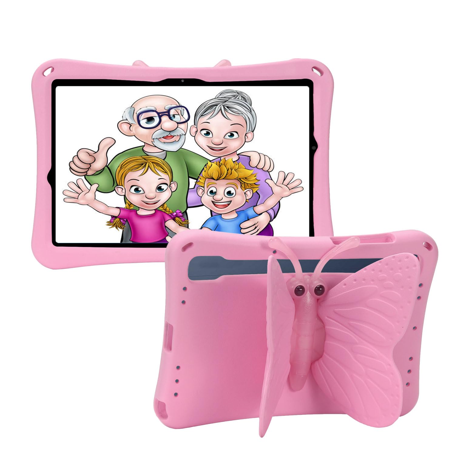 Funda infantil para Samsung Galaxy Tab A9 Plus de 11 pulgadas 2023 (SM-X216B), bonita funda protectora de espuma EVA a prueba de niños para tablet Galaxy A9+ Plus, color rosa