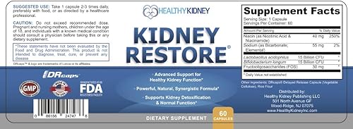 Miniatura 8 de Kidney Restore Suplemento de limpieza renal y salud renal + suplemento de riñón D