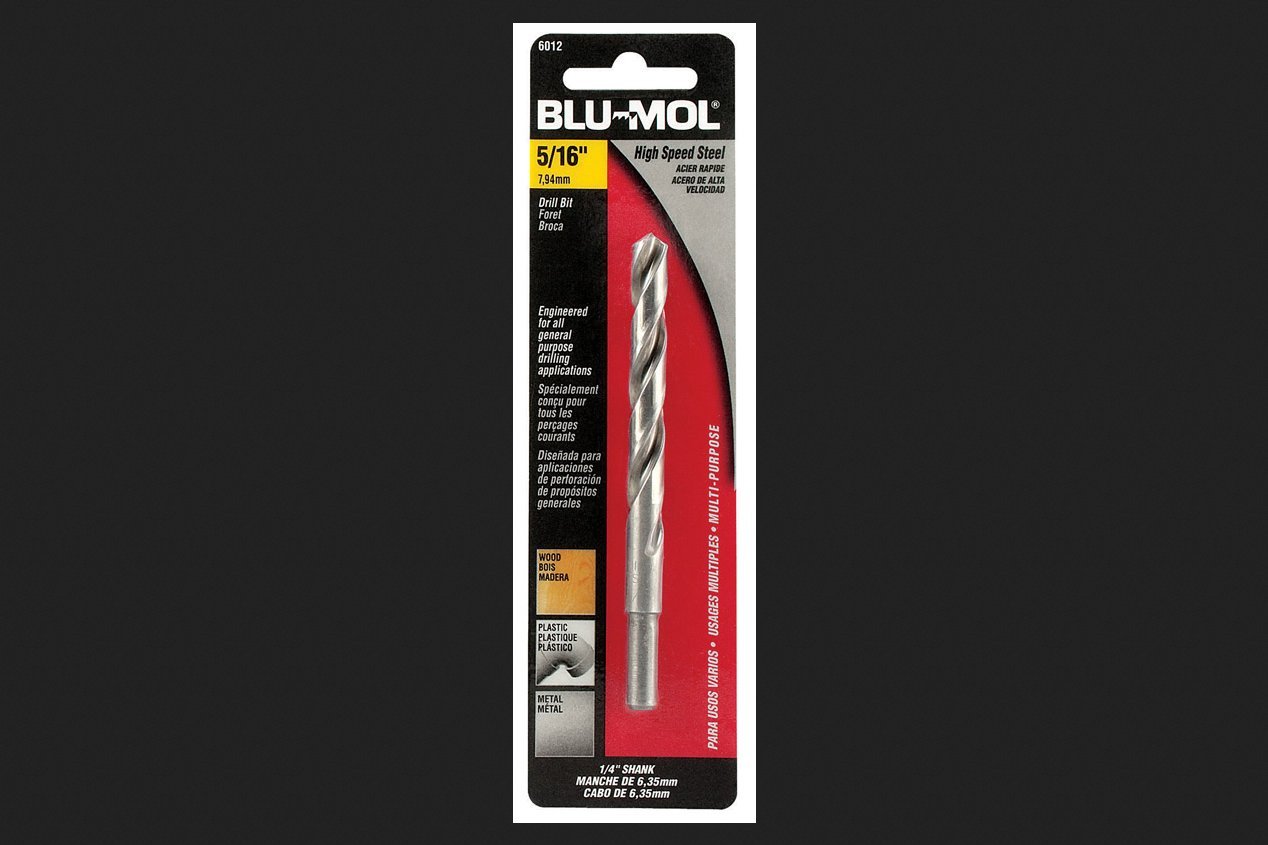 Blu-Mol 6629 High-Speed Steel Drill Bits - 1/8" Size, 2-Pack