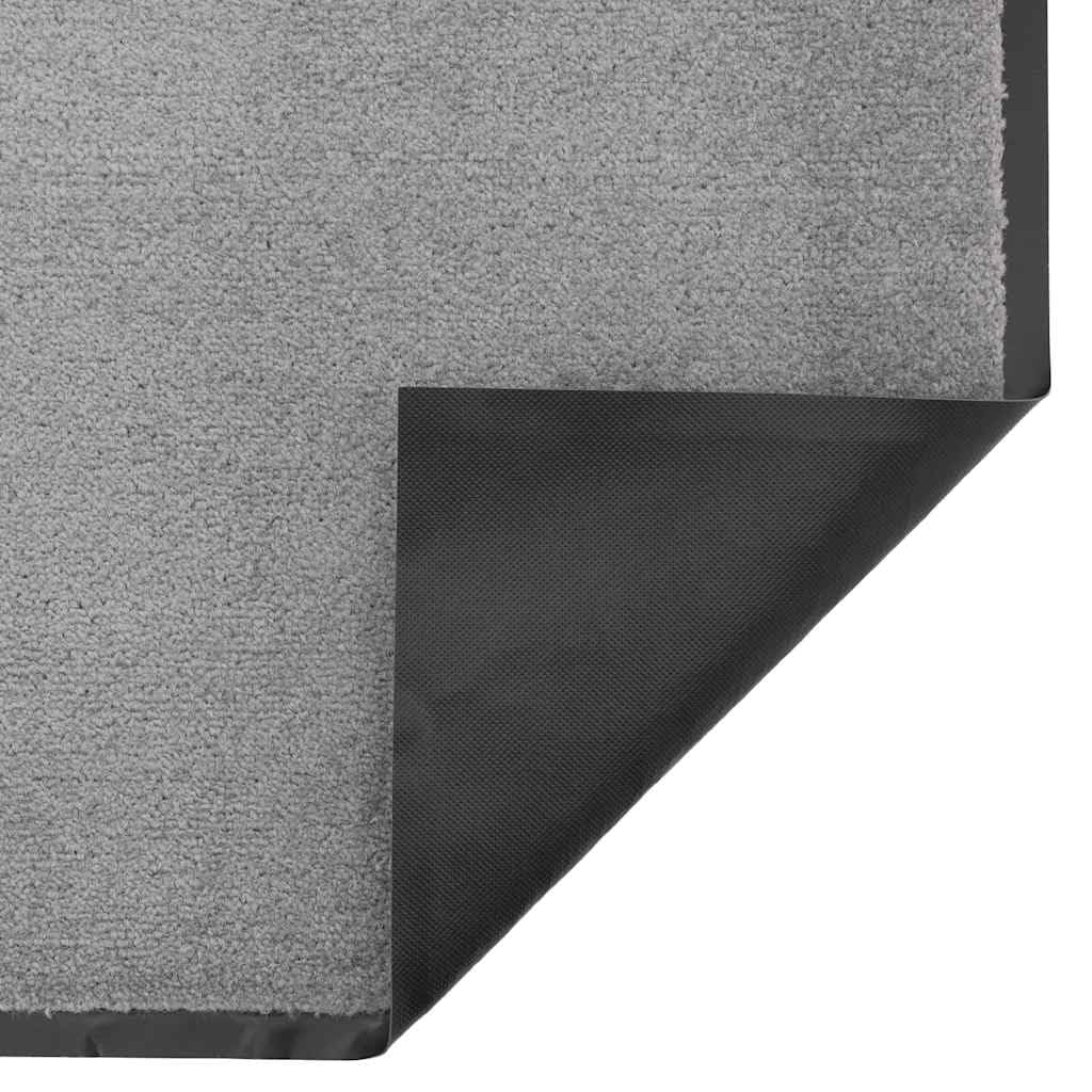 Grey Polypropylene Doormat, Non-Slip PVC Backing, 45x79 | Absorbent dirt-trapper utility rug ideal for high-traffic home entryways, hallways, and covered patios.