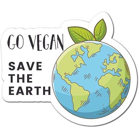 Go Vegan Save The Earth Sticker Decal Amazon De Computer Zubehor Go Vegan Save The Earth Sticker Decal Amazon De Computer Zubehor