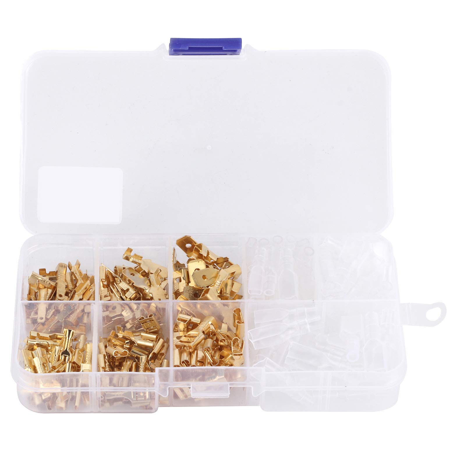 NDNCZDHC 210Pcs 2.8/4.8/6.3MM Wire Connector Kit Male Female Electrical Insulated Terminals Wire Crimp Terminal
