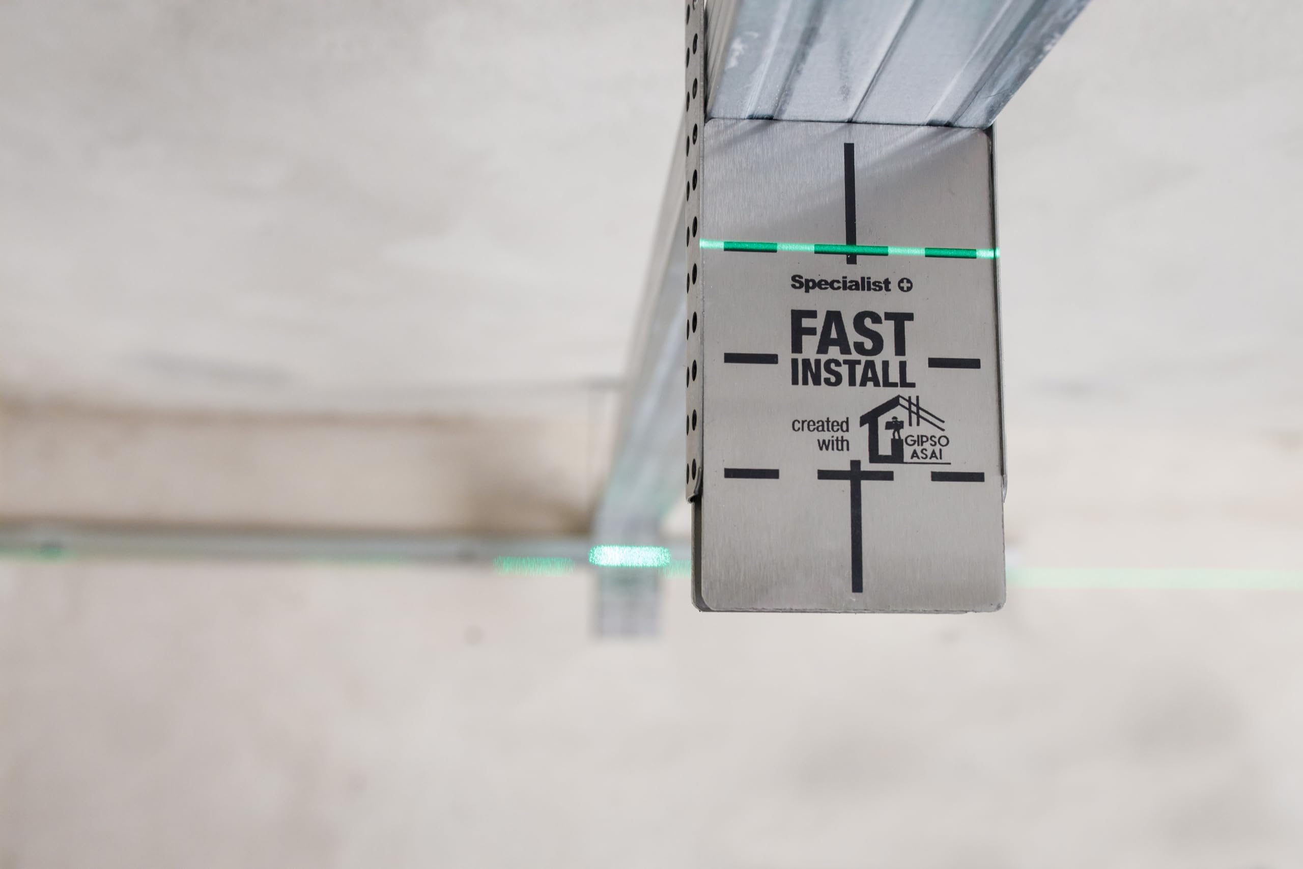 Specialist+ 2 pezzi FAST INSTALL - Magnete in gesso e cacciavite a martello per l'installazione di cornici metalliche in cartongesso | Set di strumenti ausiliari per il fissaggio del profilo portante