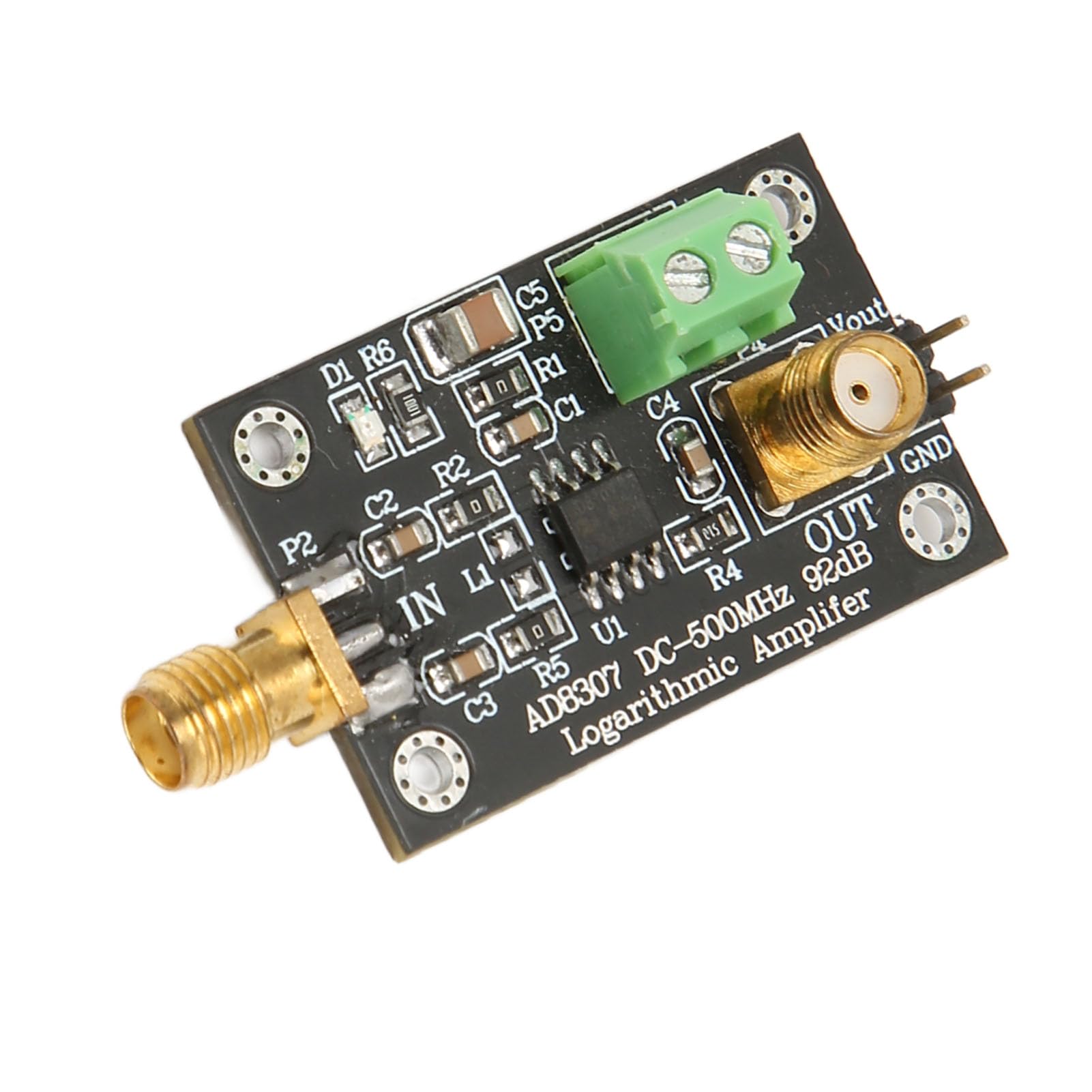 Acouto AD8307 HF-Leistungsdetektor, DC 500 MHz, Antennenleistungssender, Hochfrequenz-Leistungsmesser, Logarithmischer Detektor, Modelleingang und Standardeinstellung für Frequenz,