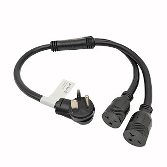 Parkworld 62466 3-Prong Welder Splitter Cord, NEMA 6-50P to 6-20R T-Blade Also for 6-15R Dual Outlet 3 Feet