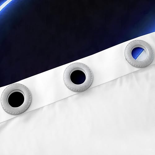 Miniatura 6 de Cortinas de baloncesto para niños y niñas, cortinas opacas para juegos de pelota, cortinas temáticas deportivas de 104 pulgadas de ancho x 96