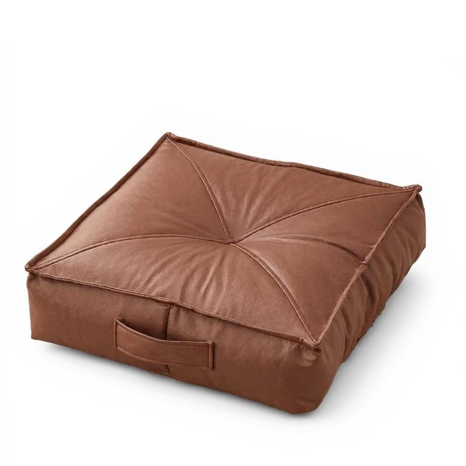 Fabric Floor Pouf Sofa Stool, Japanese Design Multi-Function Seat Pad For Living Room, Balcony, Floor Resting Mat Mat, Small Seating Option Tech Brown|Home & Garden|Furniture|Sofas Loveseats & Chaises-image-10