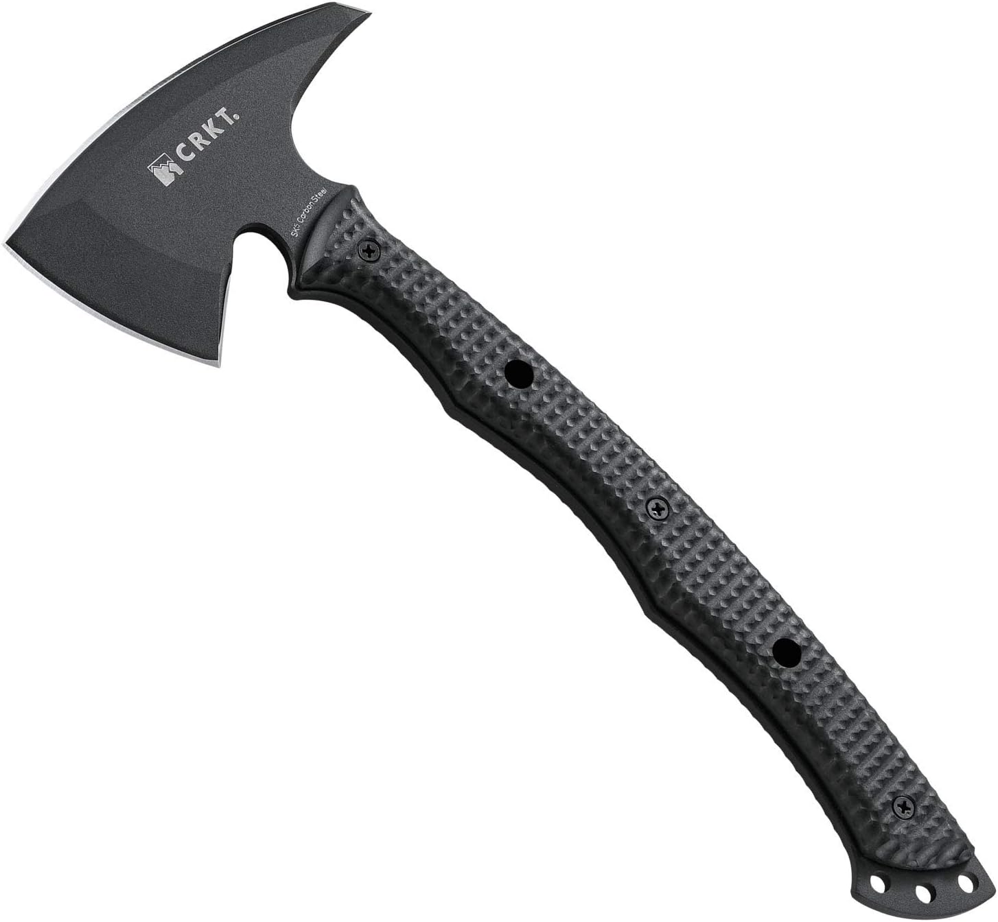 CRKT Kangee T-Hawk Outdoor Survival Black Tomahawk with Sheath: SK-5 Plain Edge Blade, Glass-Reinforced Nylon Handle, 2725