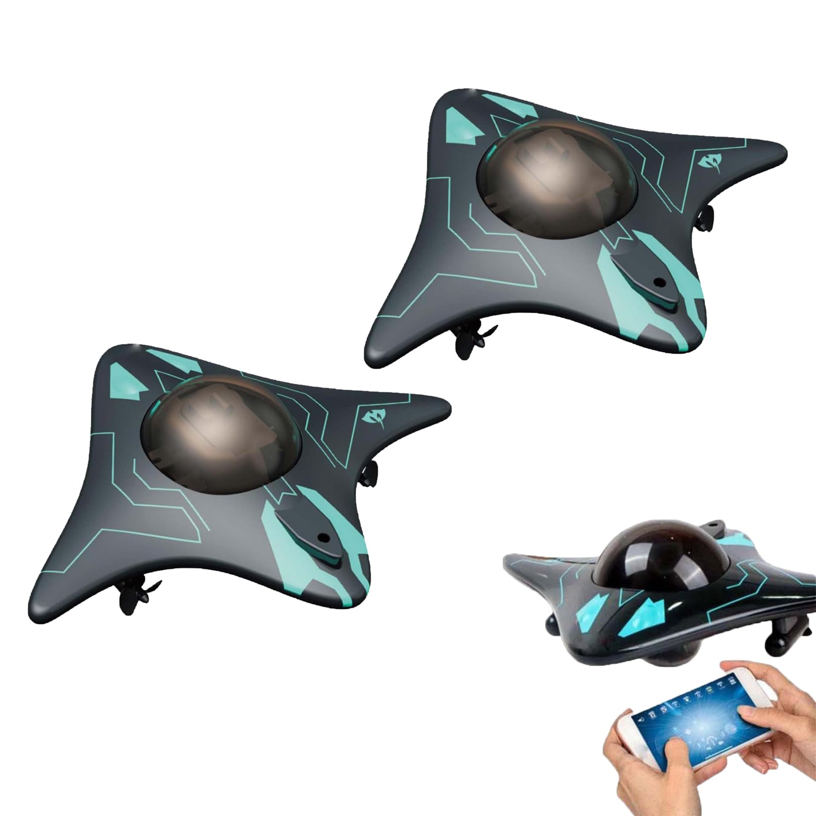 2026 New Underwater Drone with Camera, Remote App Control, Underwater Photography Device, LED Headlight, WiFi Live Video Transmission, Portable Compact Exploration Image (2PC)