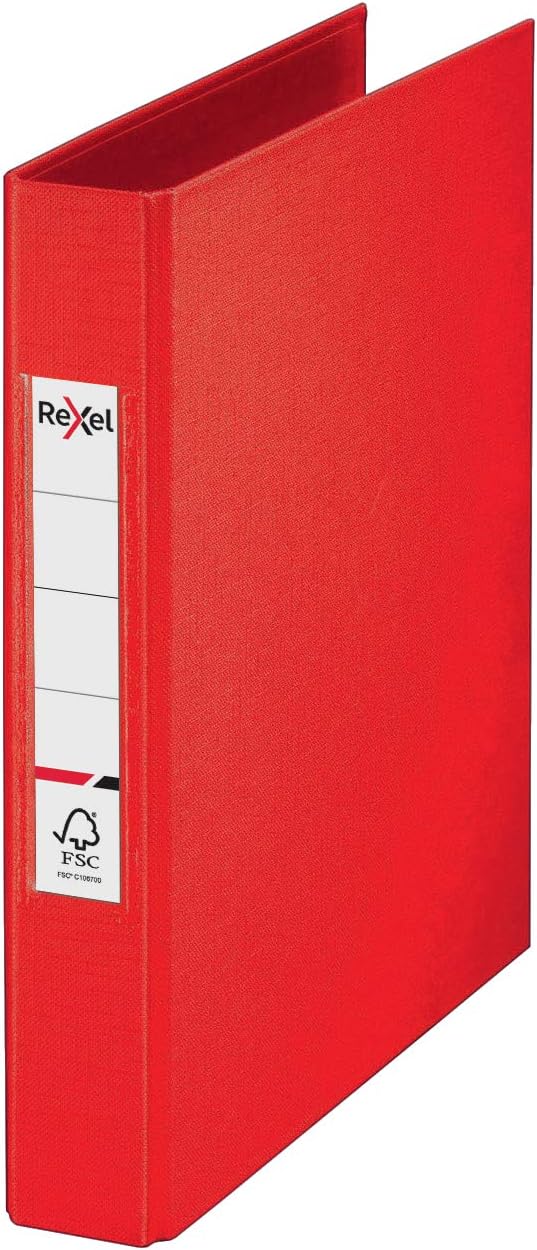 Rexel A5 Ring Binder, Red, 25 mm 2 O-Ring Diameter, Choices, 2115560