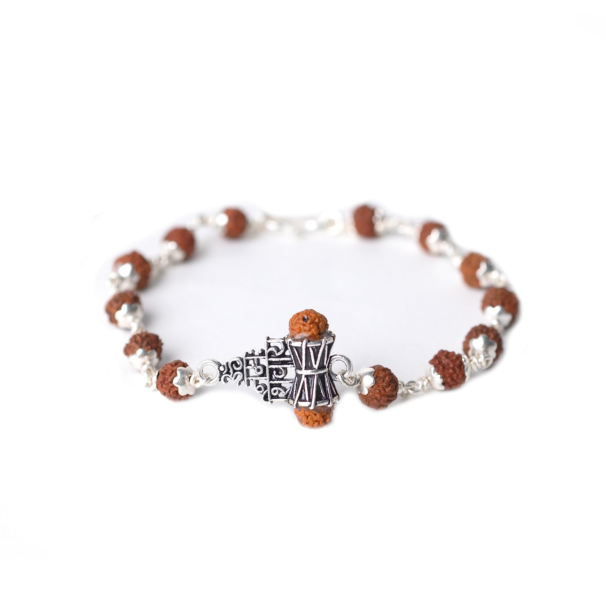 Hem Jewels Pure Silver Rudraksh Rakhi for Brother | Silver Rudaksh Bracelet for Boys and Men | Silver Rakhi with motif Om Namah Shivay in Hindi (HJRKH-74) (B0C9QLMC78) Amazon Price History, Amazon Price Tracker