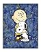 Snoopy Starry Night - The Peanuts Gang Art Prints - On The Doghouse, with Friends Woodstock and Charlie Brown - Our Classic Animation Kids Wall Decor Deluxe Poster Collection - Set of 3 8x10 Photos