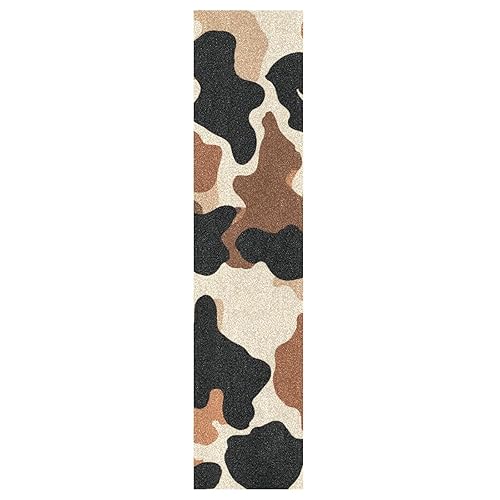 Vista 241 de Abstracto Negro Gris Geométrico Skateboard Grip Tape 33x9inch Papel de lija Longboard Scooter Griptape Diseño antideslizante y anti-desgarro