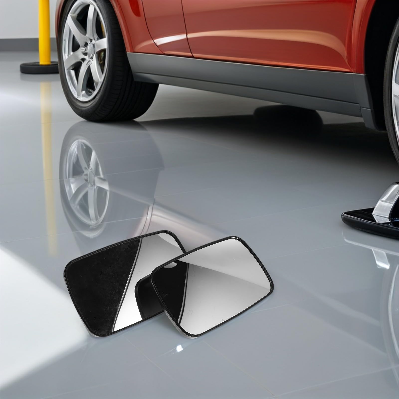 Specchio Retrovisore per Carrello Elevatore Nero 2 Pezzi | Camion e Rimorchi, Plastico e Vetro, Rivestimento Resistente alle Intemperie, Struttura Robusta