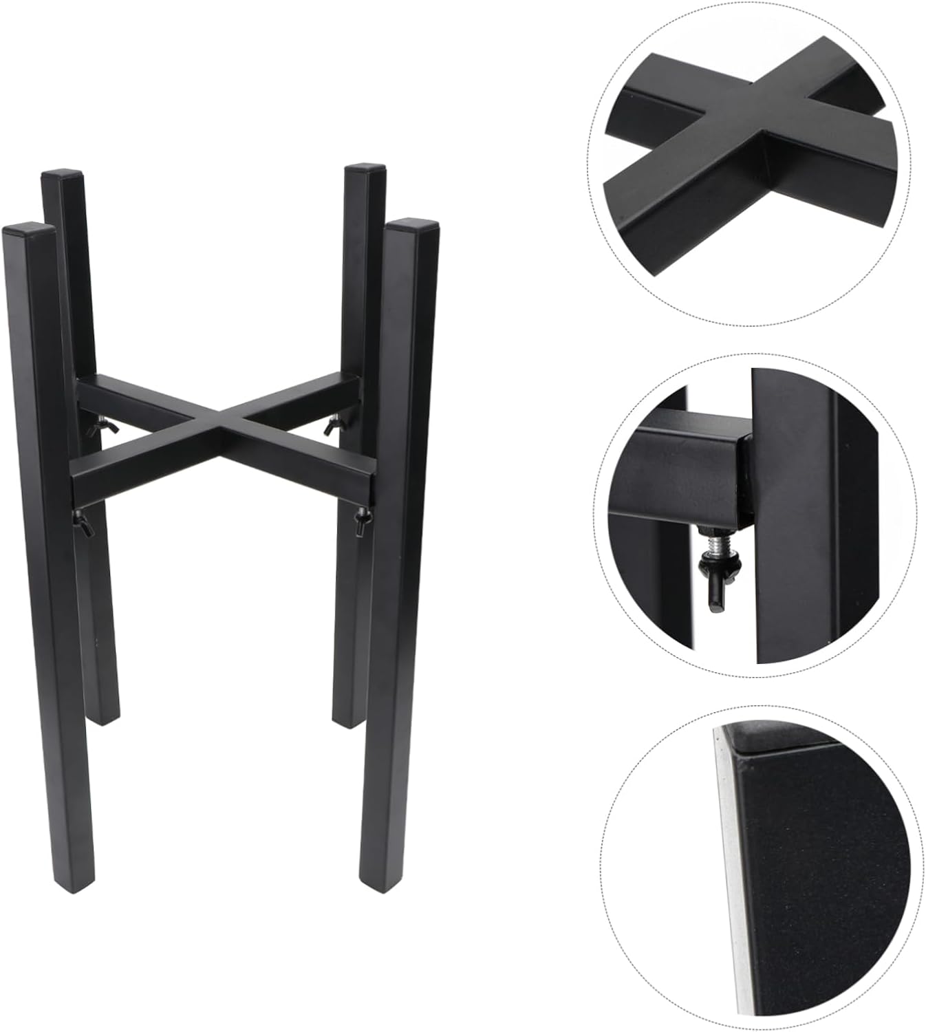 Potted Plants Rack Four-legged Flower Stand Cross-shaped Storage Shelf Flower Pot Holder and Durable Plant Stand