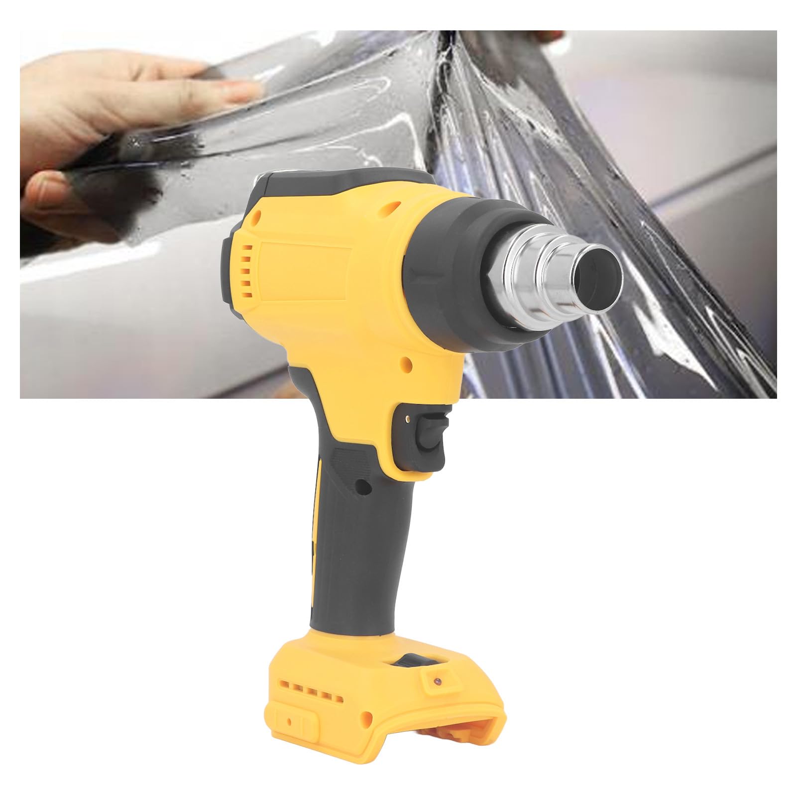 Topyond Cordless Heat Gun, Fast Heating Hot Air Gun with 30? to 550? Temperature Range, Beehive Thermal Focusing Technology, and 300W Power, Compatible with DCB200 18V Battery