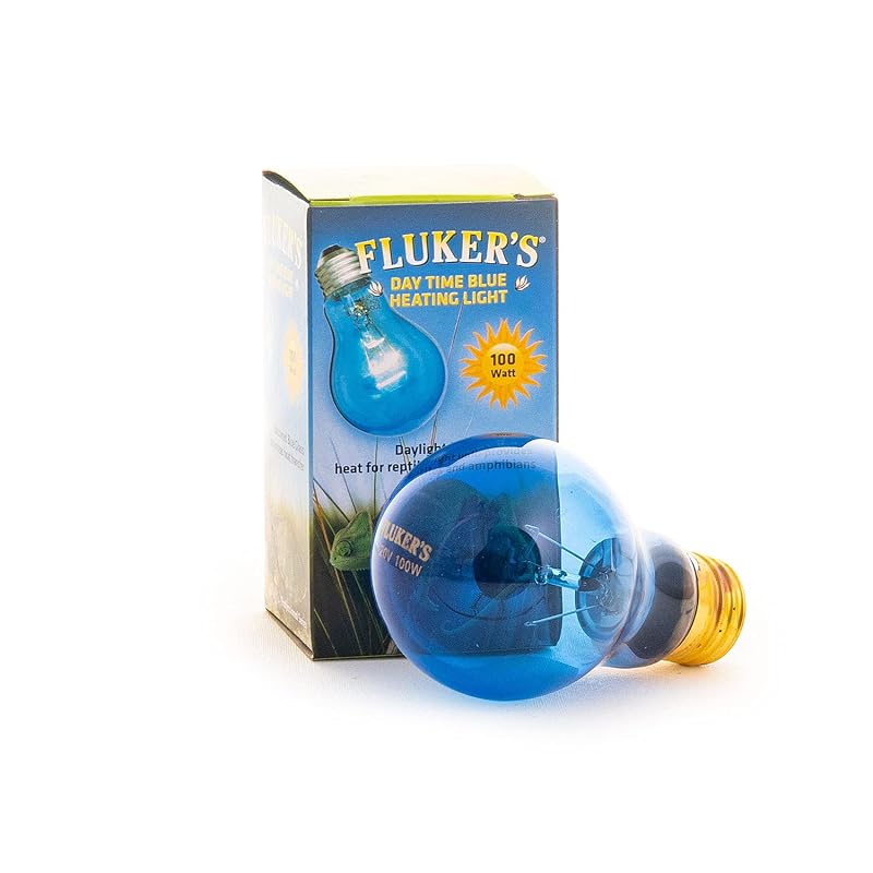 Lâmpada Incandescente Azul para Aquecimento Diurno de Répteis e Anfíbios Fluker's 100 W