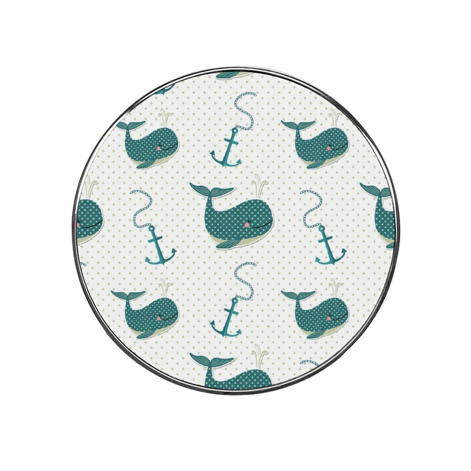 Green Whale Alloy Fridge Magnet For Office Cabinet Refrigerator Whiteboard Photo