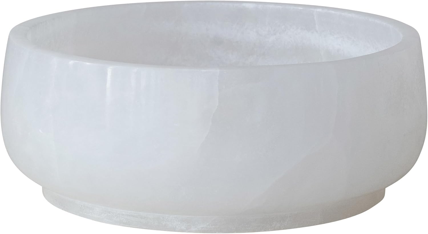 Creative Co-Op Round Alabaster Bowl, White