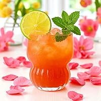 Vista 7 de Oojami Paquete de 40 copas de vino sin tallo, vasos de plástico irrompibles de 12 onzas con diseño ondulado, elegantes vasos desechables para bodas