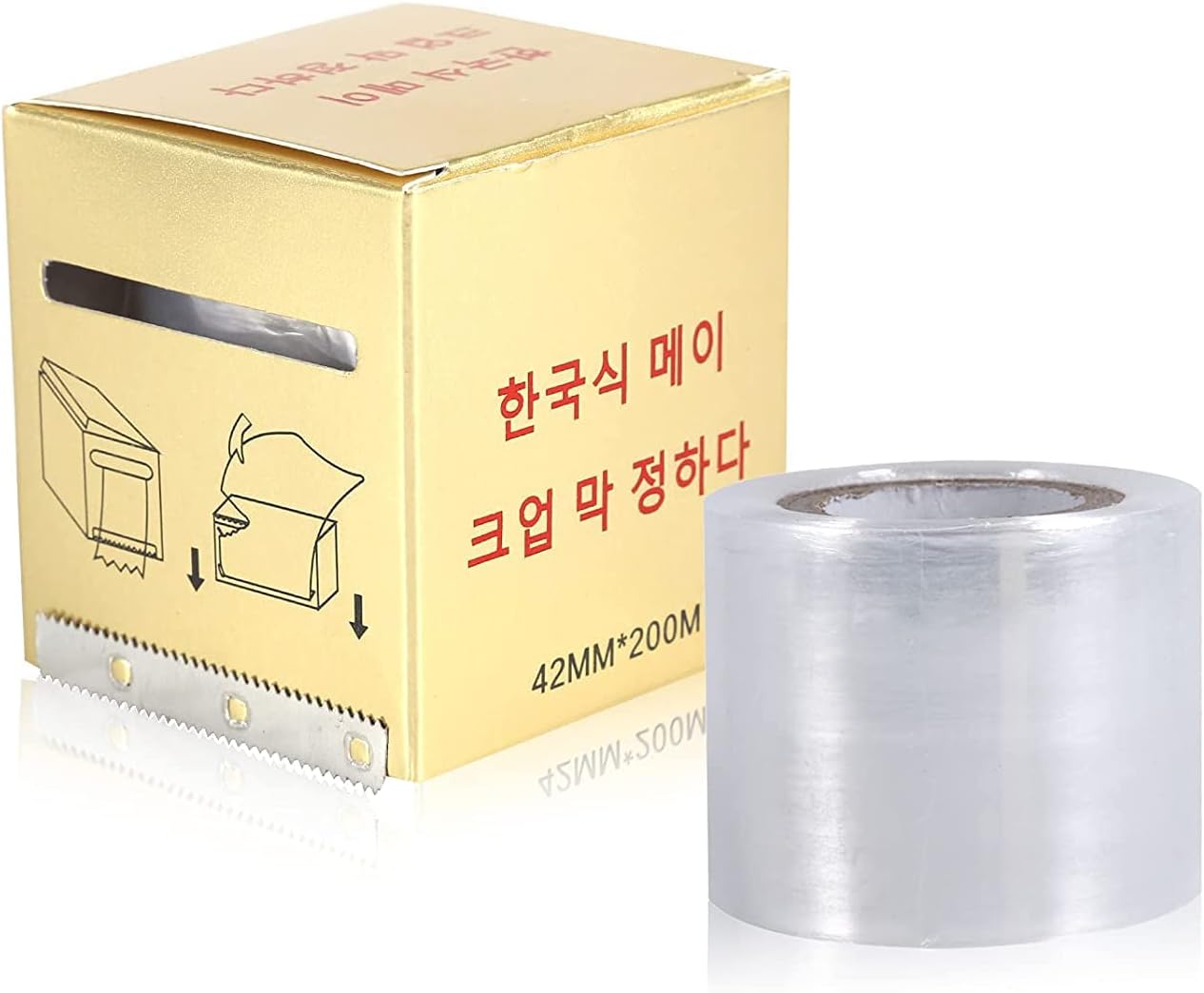 FQHS Disposable Tattoo Protection Film - Stretchy Film of Eyebrows and Lips, Tattoo Makeup Plastic Wrap Preservative Film - for Eyebrow Lip Makeup(B)