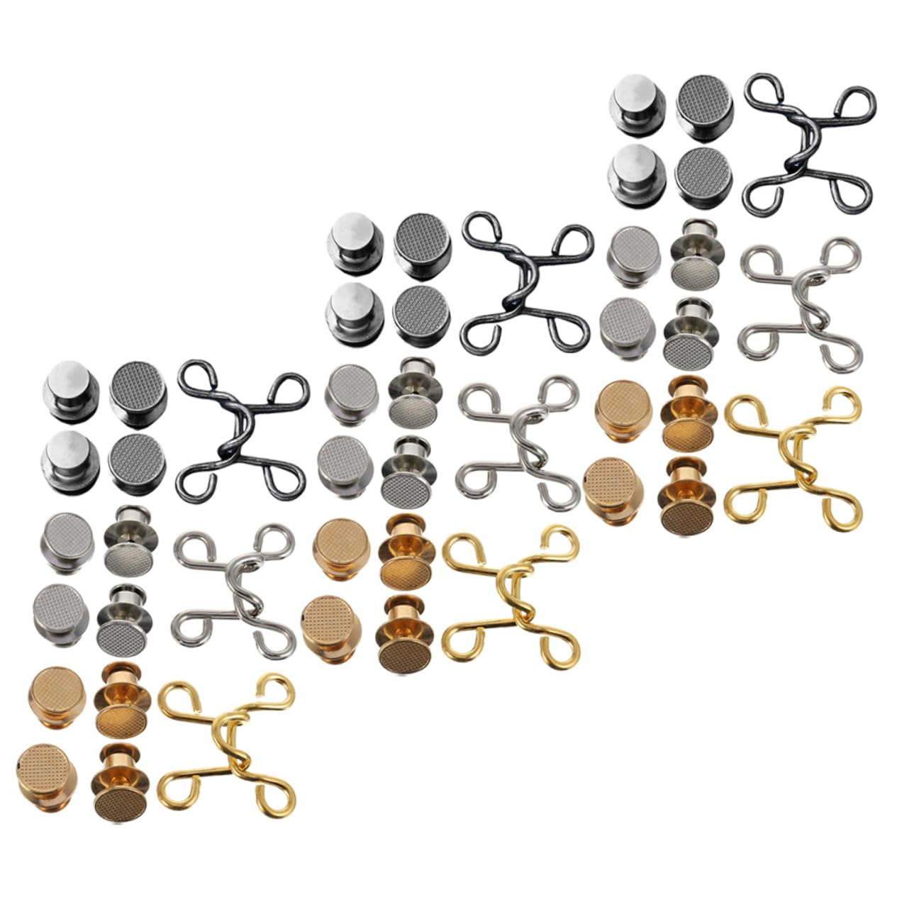 Tofficu 36 Juegos Hebilla De Disciplina De Cintura. Correas De Cincha Botón Ajustable Para Jeans Hebilla De Cintura Sin Coser Liberar Pernos De Palanca Pantalón Tensor De Cintura Metal