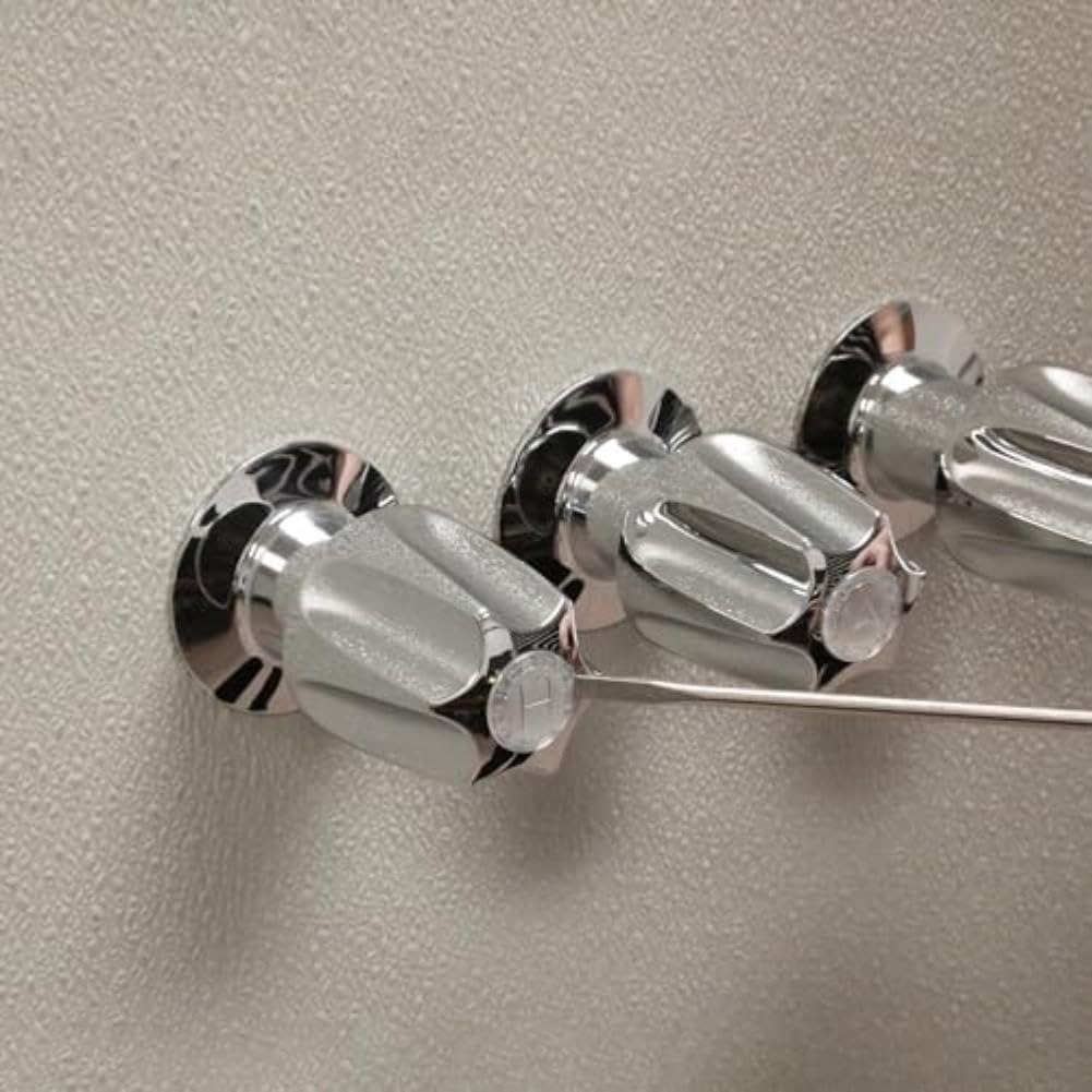 Kit de Réparation Robinet Douche 3 Poignées - Laiton pour Salle de Bain et Baignoire - Remplacement Complet Valve et Poignées - Finition Chrome Brillant - Dimensions 25x12x6cm(Valve core)
