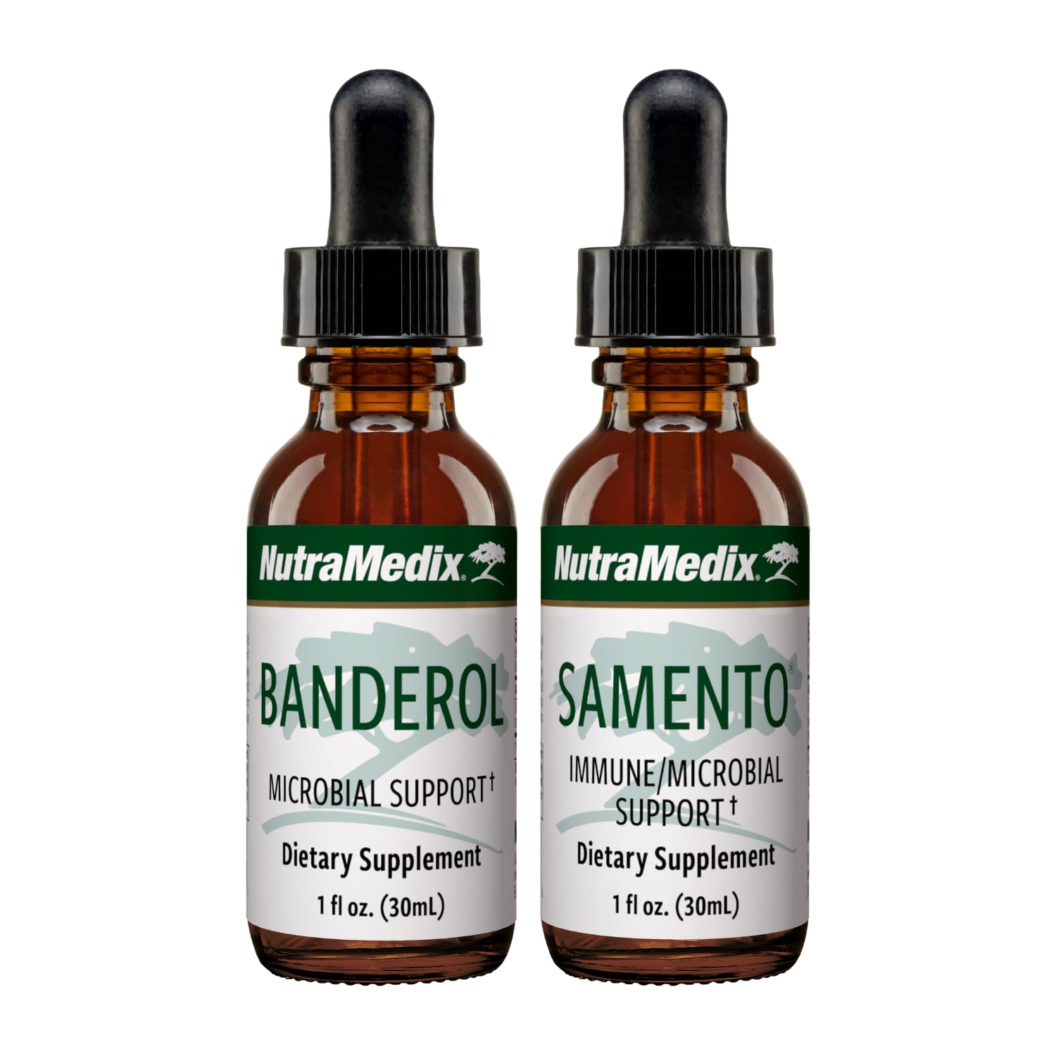 NutraMedix Immune & Microbial Support Bundle - Includes Samento & Banderol Liquid Tinctures - Herbal Extracts for Immune System Support & Microbial Health (2 Count, 1 Oz)