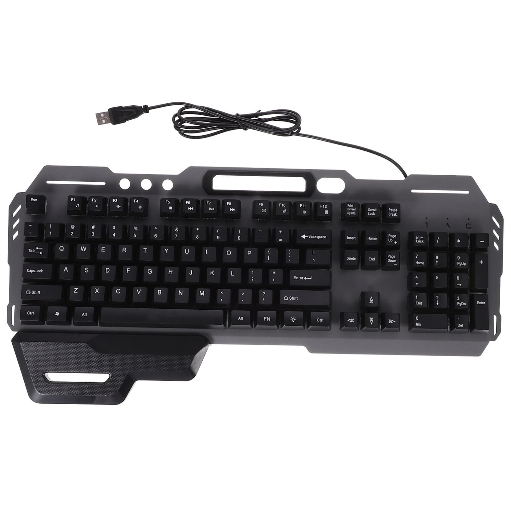 Clavier USB Filaire Rétroéclairé 104 Touches pour Bureau Et Gaming, Matériel De Jeu Informatique Pc, Usage Professionnel Et Maison, Robuste Et Pratique, Noir