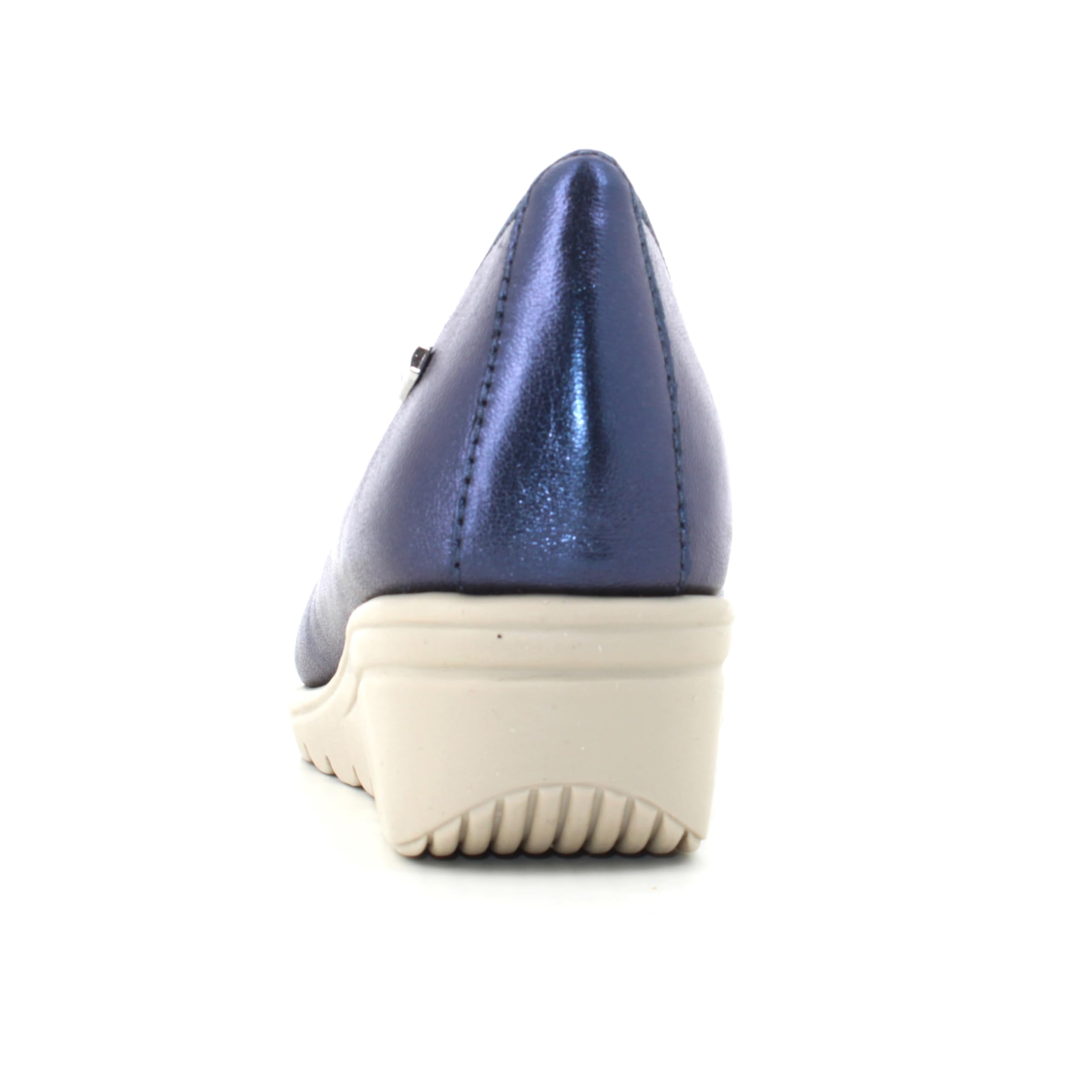 Valleverde VS10330 Nappa Platino Ballerine con Zeppa per Donna in Pelle