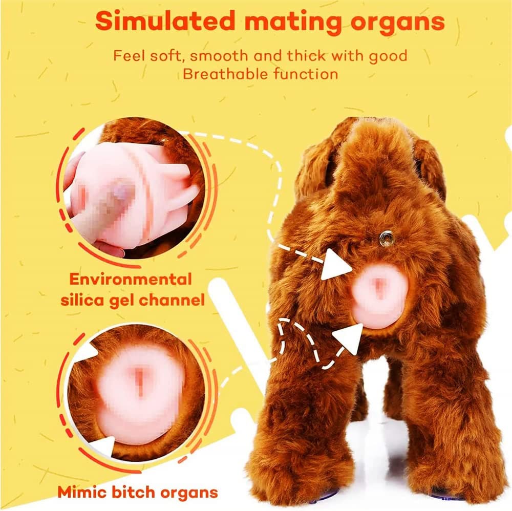 ELSHY Paarungsspielzeug Für Rüden, Pet Estrus Vent Hundespielzeug Männliches Hundesimulations-Paarungsspielzeug Für Angstlinderung, Welpen Dummy Lustiges Lüftungsspielzeug-Brown Braun||25cm / 9.8inch