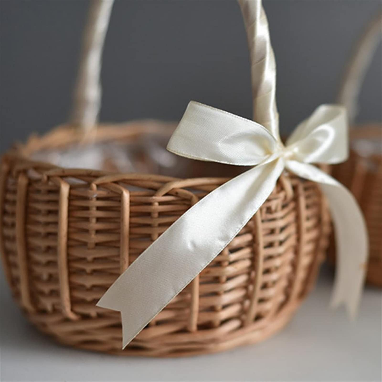 Panier de Pique-Nique, Petit Panier de Pique-Nique en Osier tressé, Panier de Rangement décoratif for Pique-Nique à la Maison