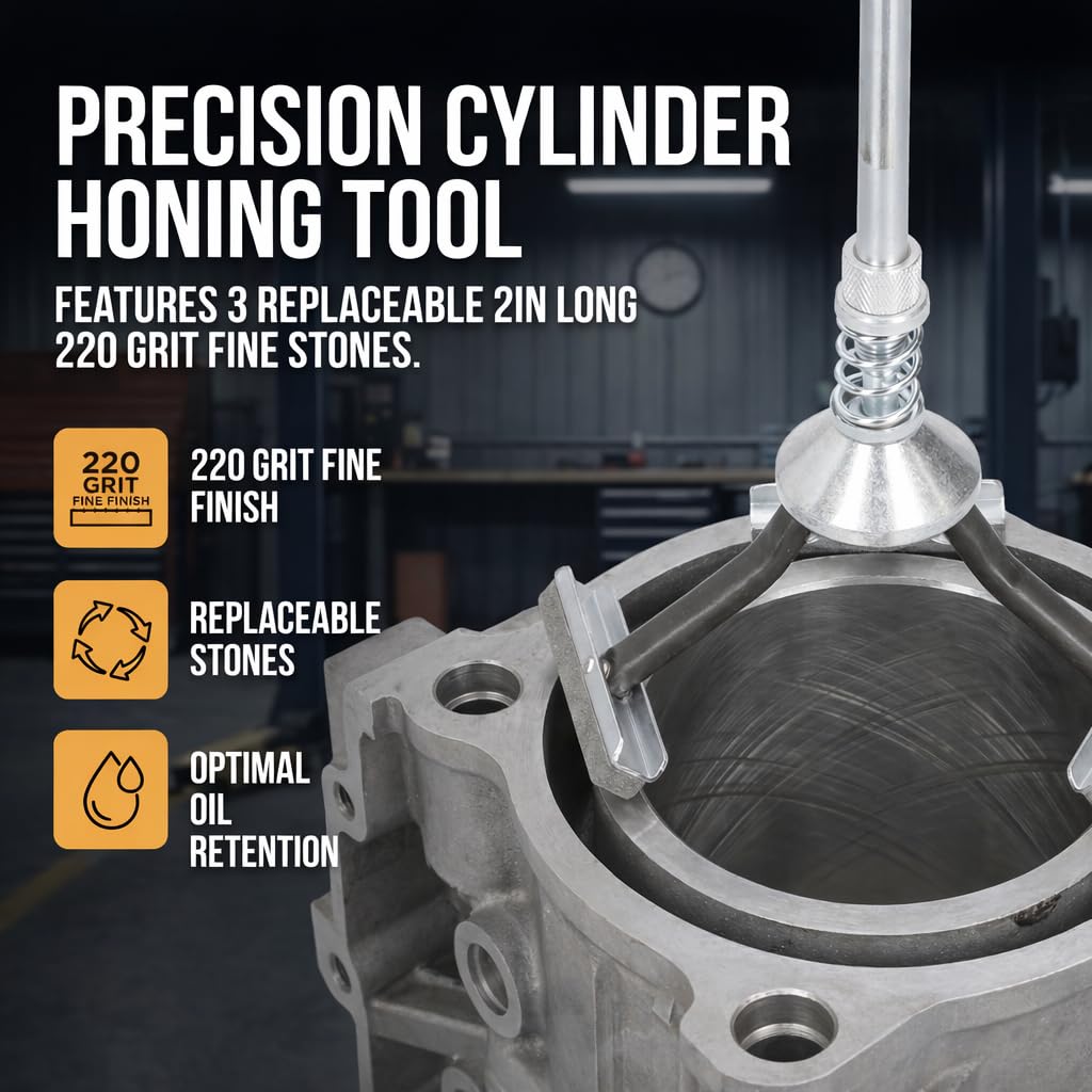 Cylinder Hone rodoir cylindre 32mm-90mm Cylinder Hone Outil de Tension d'arbre Flexible Réglable à 3 Mâchoires,Auto Centrage pour Voiture pour Moteur Automatique honne cylindre Zylinderköpfe